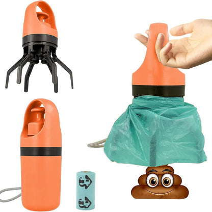 Orange Foldable 6-Claw Dog Poop Scooper