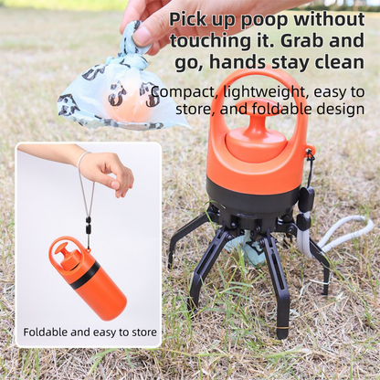 Orange Foldable 6-Claw Dog Poop Scooper