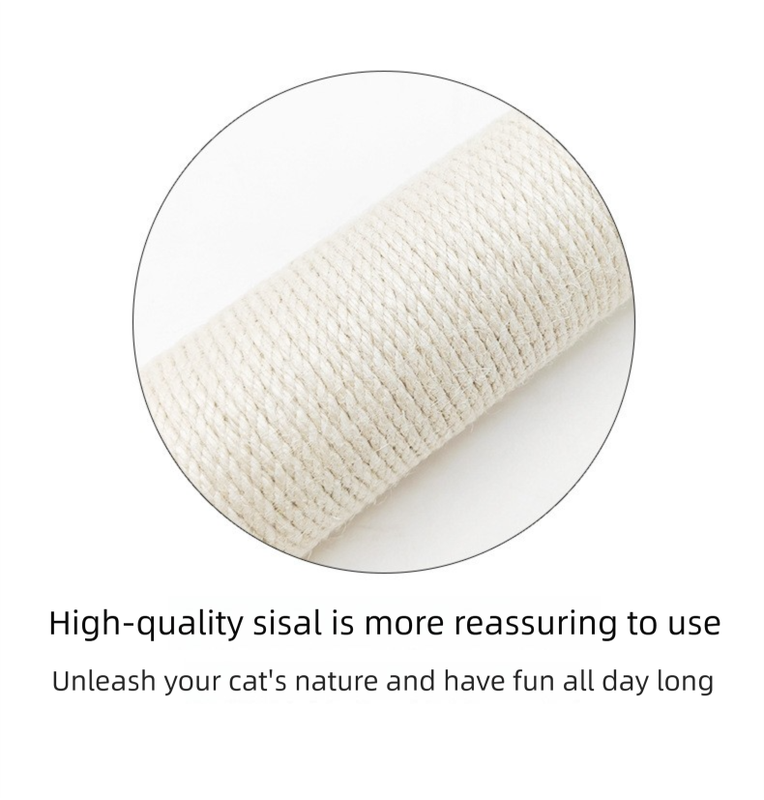 Cat Climbing Frame with Sisal Scratching Post | Resting Platform & Hanging Toys | Grey