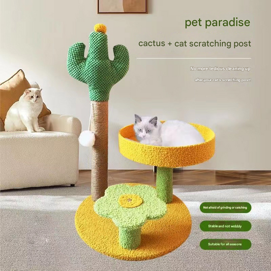 Pineapple Cat Tree | Multi-Level Scratching Post with Perch