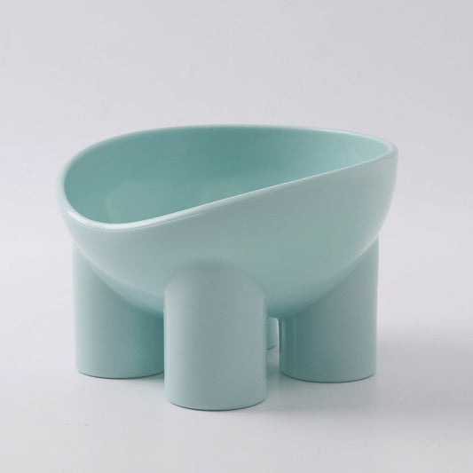 Macaron Elevated Pet Bowls | 2-Pack Blue | Anti-Tip Tilted Neck Protection