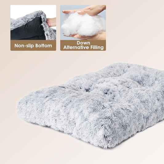 80 x 55 CM Winter Long Plush Dog Bed for Large Dogs