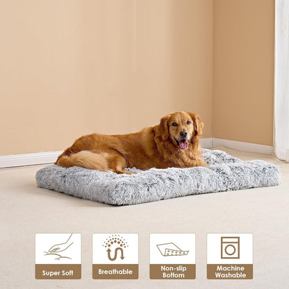 110 x 75 CM Winter Long Plush Dog Bed for Large Dogs