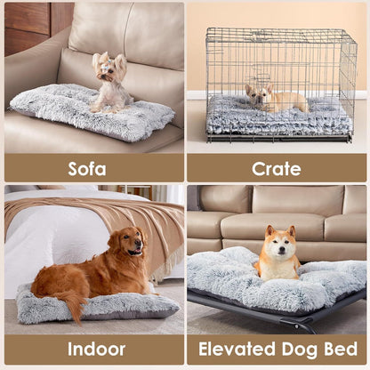 110 x 75 CM Winter Long Plush Dog Bed for Large Dogs