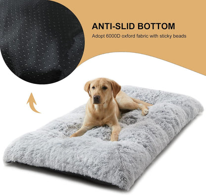 110 x 75 CM Winter Long Plush Dog Bed for Large Dogs