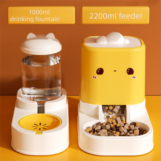 2-in-1 Automatic Pet Feeder & Water Dispenser | Dry & Wet Food | Dogs