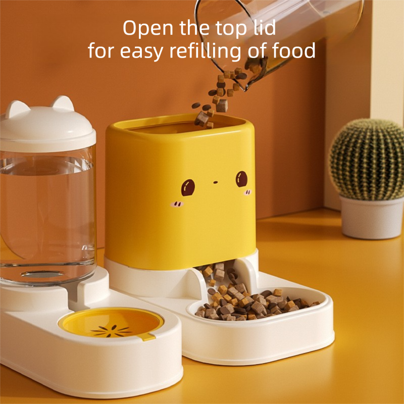 2-in-1 Automatic Pet Feeder & Water Dispenser | Green | Cats & Dogs | Dry & Wet Food