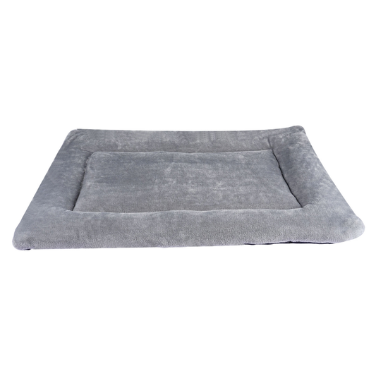 Plush Flannel Pet Bed with Removable Sponge | Large | Waterproof | Grey