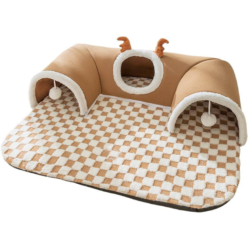Cat Tunnel Bed House | 4-Season U-Shaped Cave