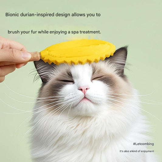 Yellow Durian Pet Massage Grooming Brush 2-Pack | Cats & Dogs