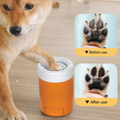 Orange Pet Paw Cleaner Cup