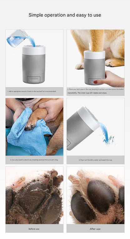 Orange Pet Paw Cleaner Cup