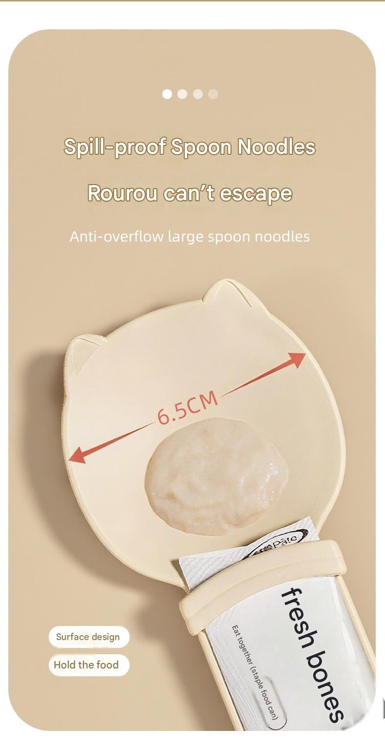 Cat Treat Spoon for Wet Food | Extra-Long PP Handle | Squeeze Feeder