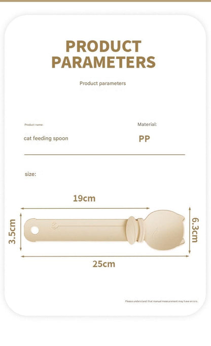 Cat Treat Spoon for Wet Food | Extra-Long PP Handle | Squeeze Feeder