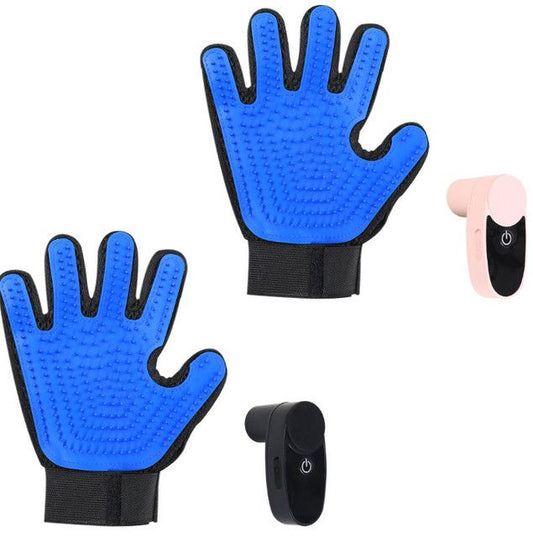 2-Pack Pet Grooming Spray Glove | Pink & Black USB Mister | Deshedding & Massage | Dog & Cat