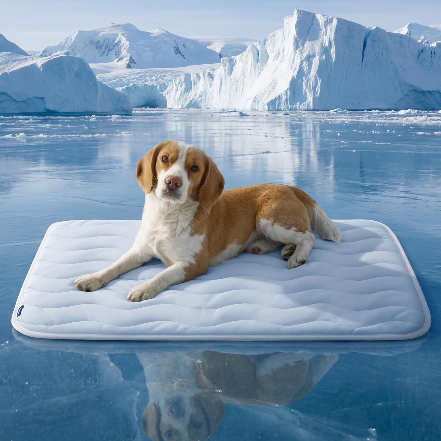 91 x 58 CM Blue Premium Wave Quiltied Pet Cooling Mat