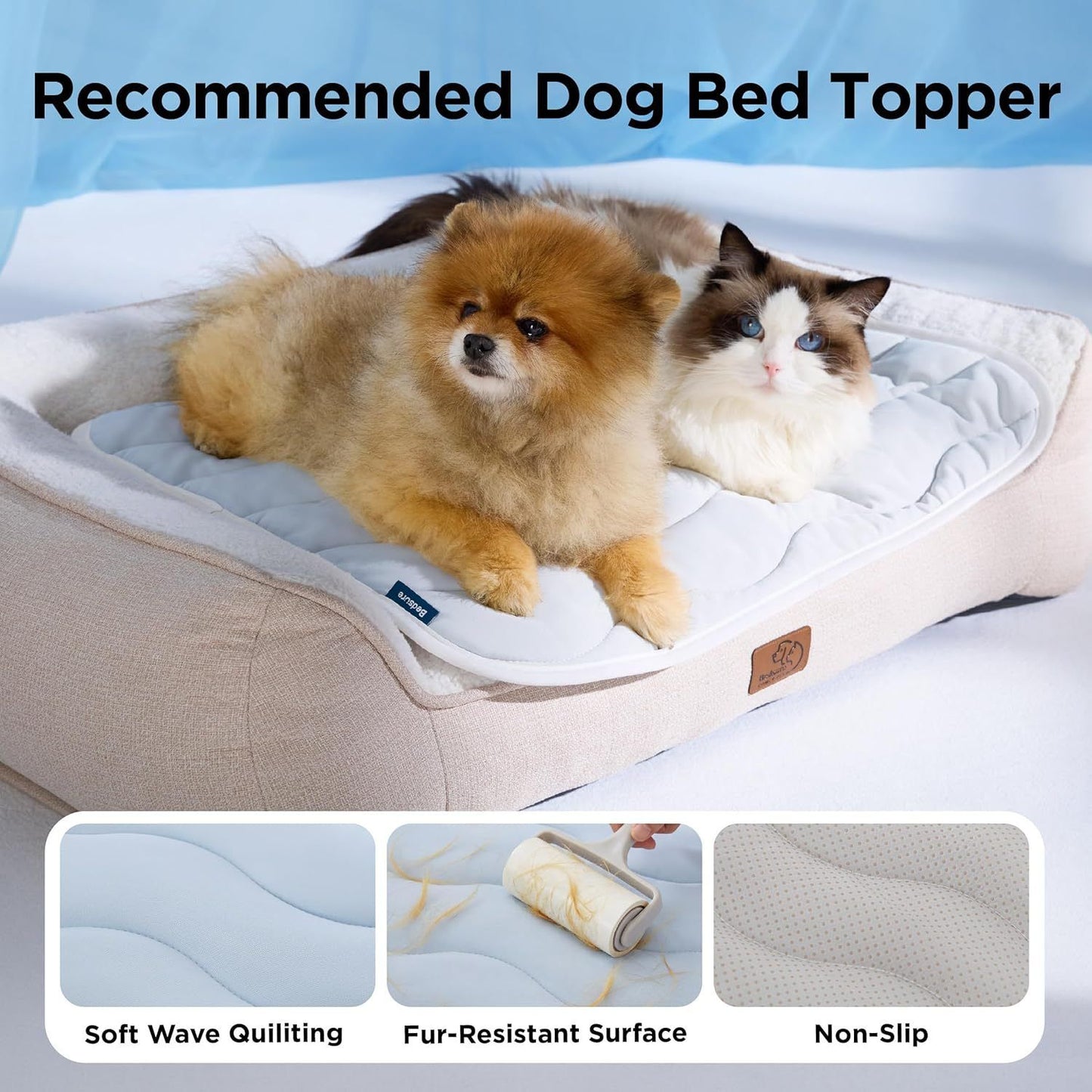 91 x 58 CM Blue Premium Wave Quiltied Pet Cooling Mat