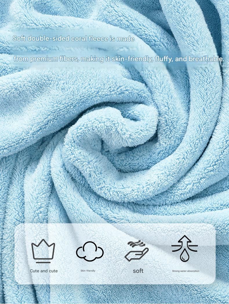 Blue XL Pet Drying Robe with Hood | Quick-Dry Microfibre | Dog & Cat
