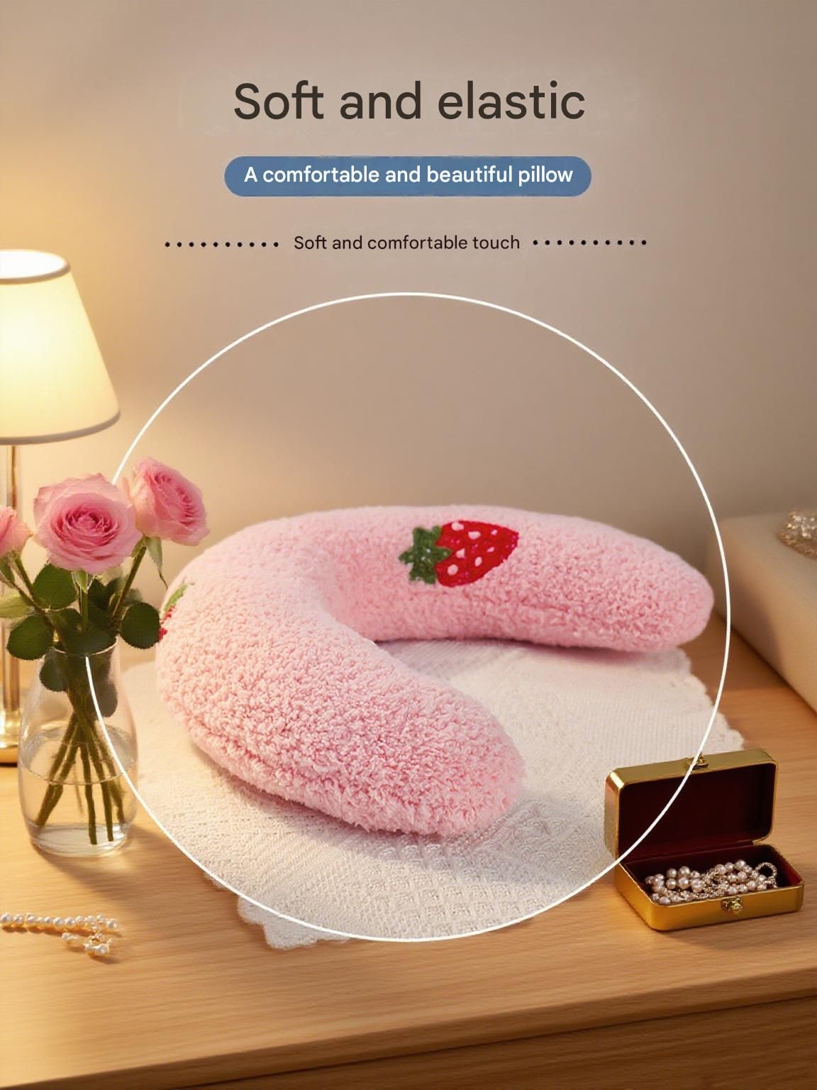Pet U-Shaped Neck Support Pillow | Soft Teddy Velvet