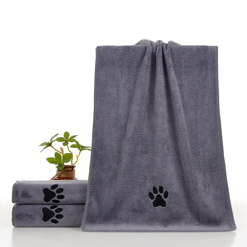 Grey Large Pet Drying Towel 70x140cm | Dogs & Cats