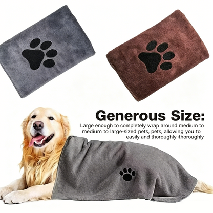 Grey Large Pet Drying Towel 70x140cm | Dogs & Cats