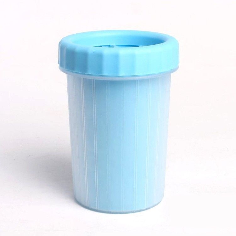 Blue Portable Pet Paw Cleaner Cup | Silicone Bristles | Muddy Paw Washer | Dogs & Cats