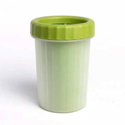 Green Portable Pet Paw Cleaner Cup | Silicone Bristles | Muddy Paw Washer | Dogs & Cats