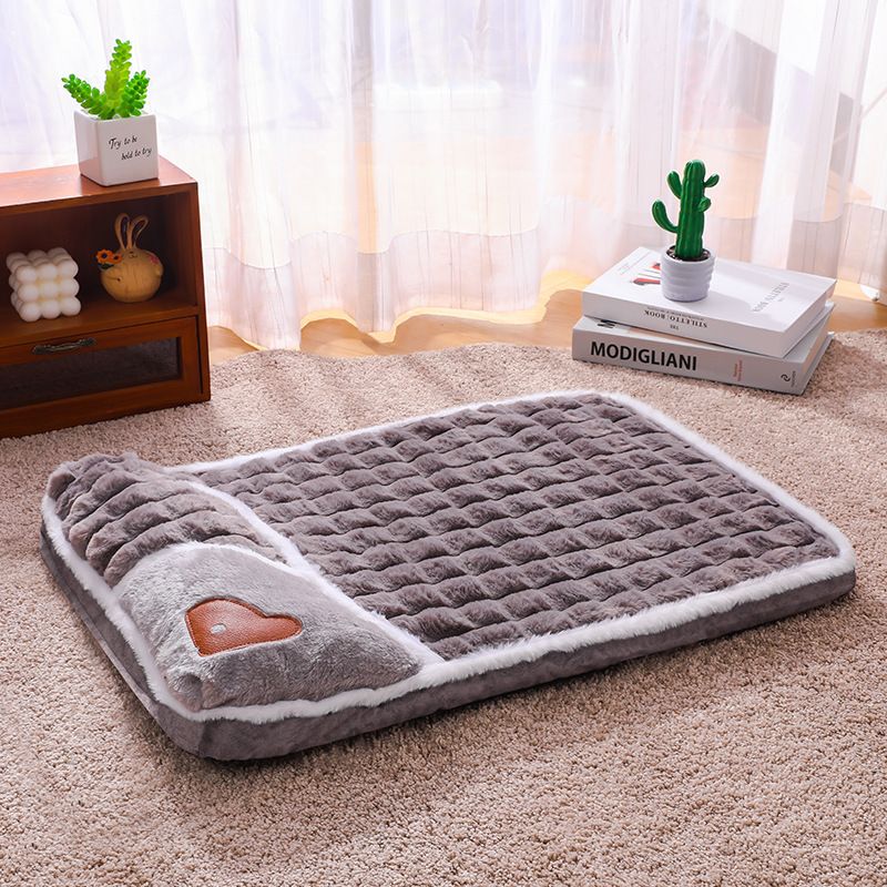 Grey L size Luxury Plush Pet Sleeping Mat
