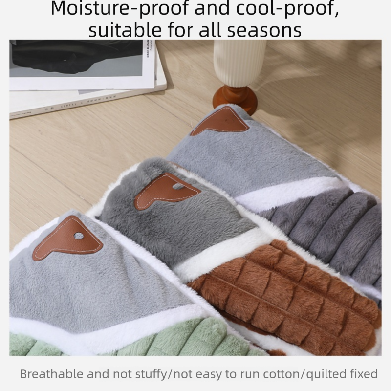 Grey L size Luxury Plush Pet Sleeping Mat