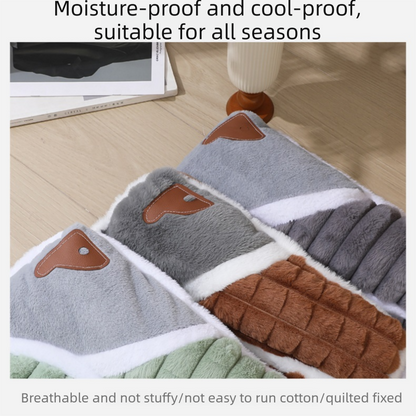 Grey L size Luxury Plush Pet Sleeping Mat