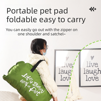 Khaki M size Portable Foldable Pet Bed Mat