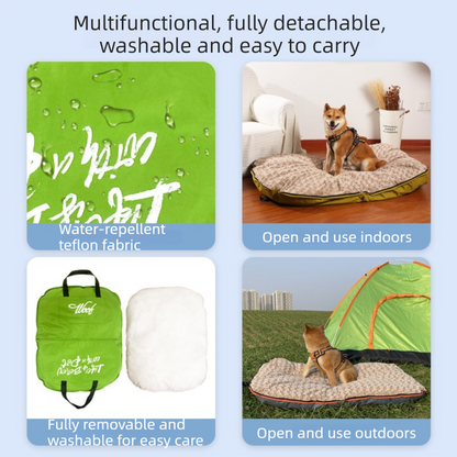 Khaki M size Portable Foldable Pet Bed Mat