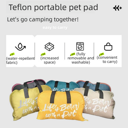 Khaki M size Portable Foldable Pet Bed Mat