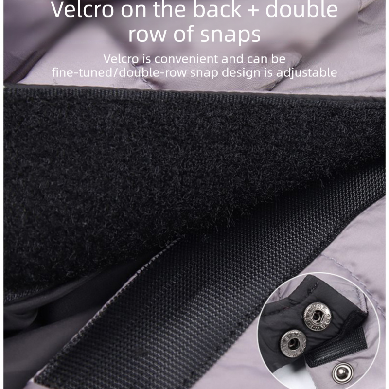 Grey S size Winter Dog Jumpsuit Coat – Waterproof Four-Leg Pet Jacket with Reflective Harness Clip, Windproof Warm Padded Puppy Snowsuit, Adjustable Polyester Dog Clothing for Small to Medium Dogs