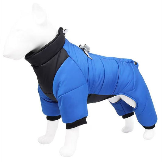 Blue S size Winter Dog Jumpsuit Coat
