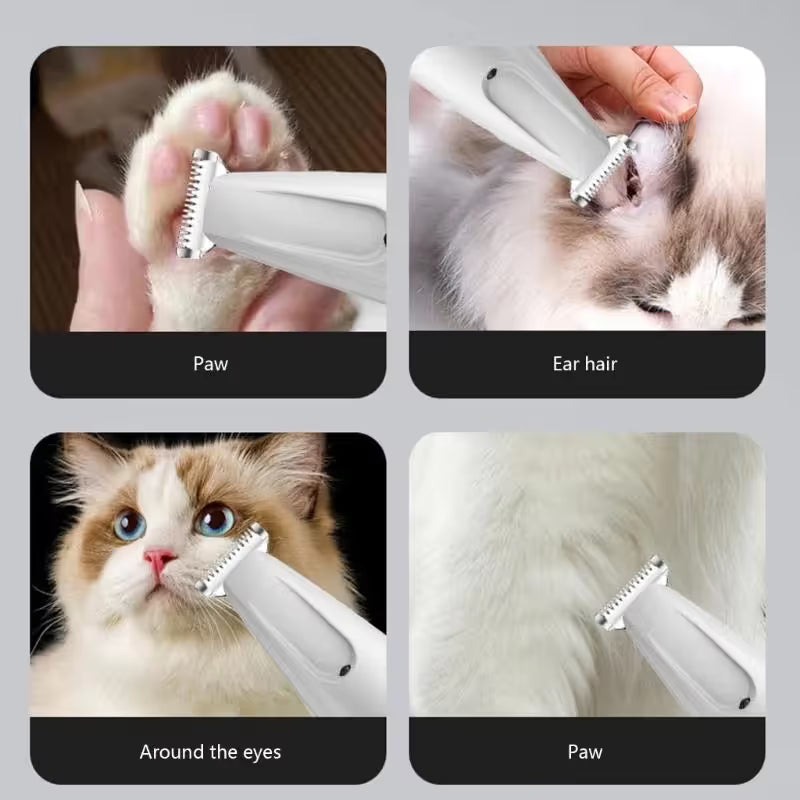 2-in-1 Pet Nail Clipper & Paw Trimmer Set | USB Rechargeable LED Display | Dog & Cat