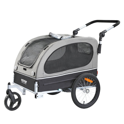 Dog Bike Trailer | 40KG Capacity | Black/Gray