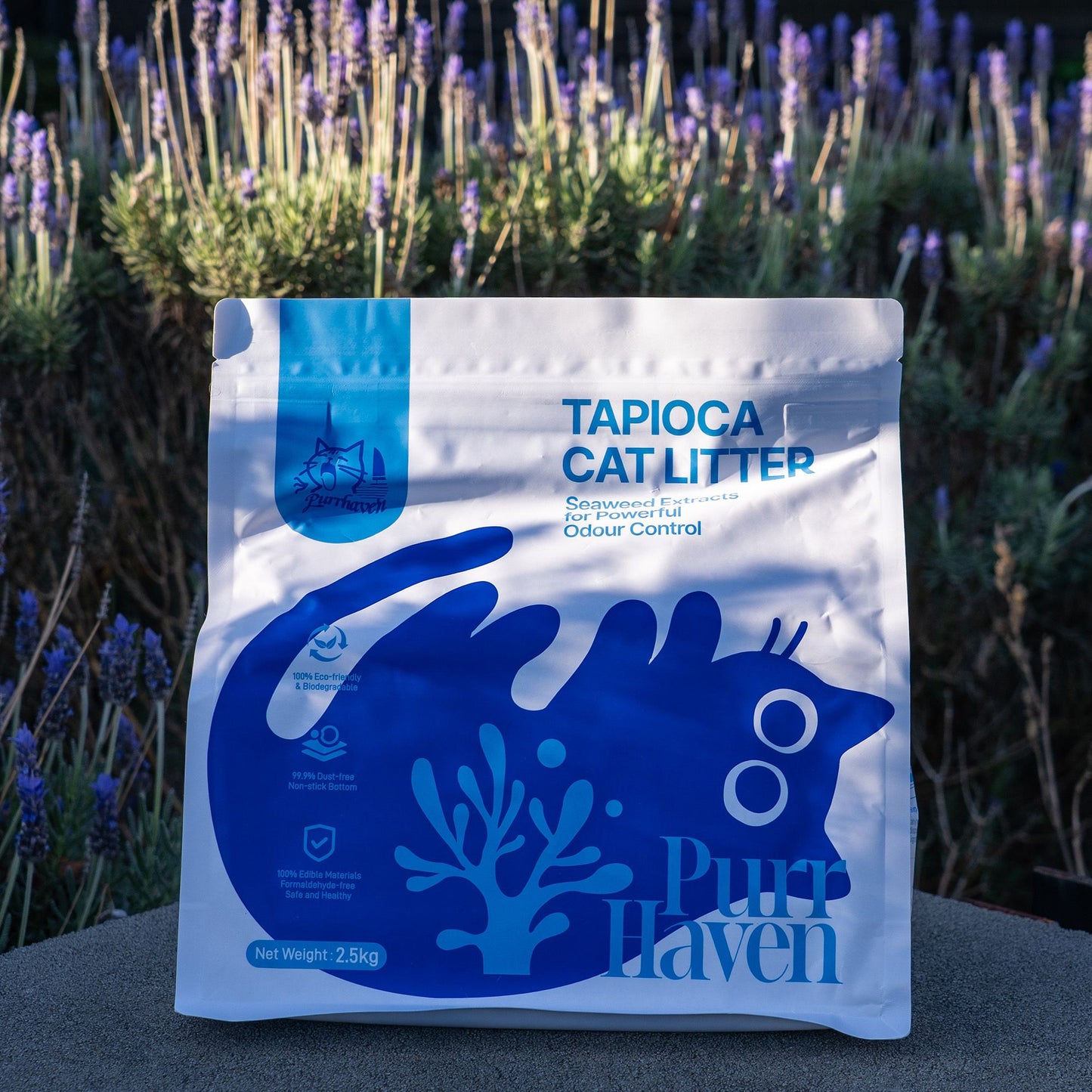 PurrHaven Tapioca Clumping Cat Litter | 7.5kg x 3 Pack | Dust Free Multi-Cat