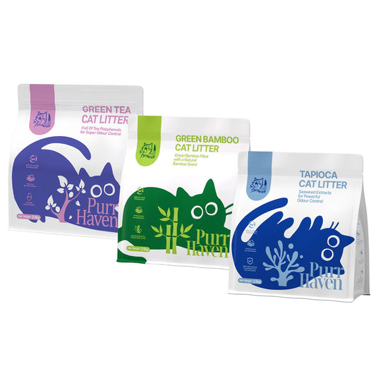 PurrHaven Tapioca Clumping Cat Litter | 7.5kg x 3 Pack